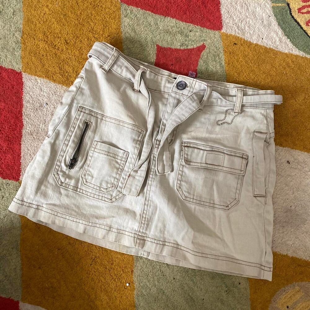 Vintage y2k bubblegum cargo mini skirt